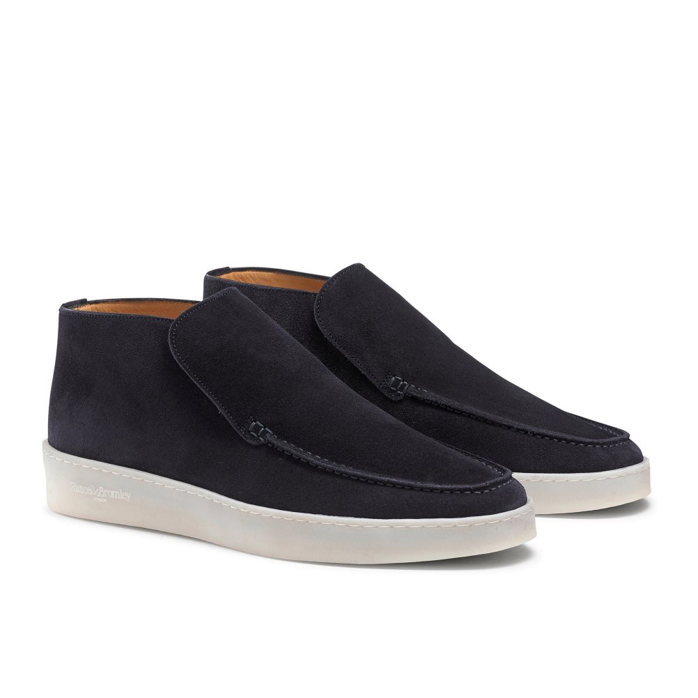 Russell And Bromley Monterey Slip On Chukka Støvler Herre Marineblå | 324OIELV