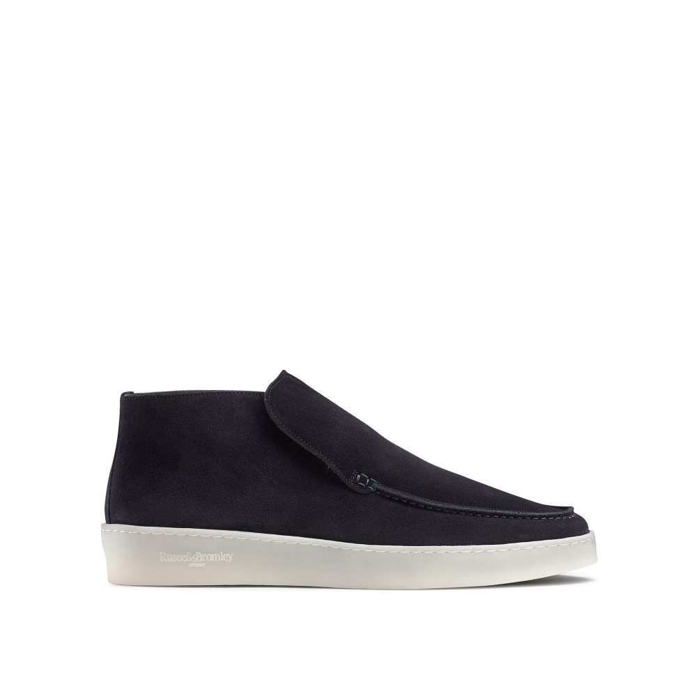 Russell And Bromley Monterey Slip On Chukka Støvler Herre Marineblå | 324OIELV