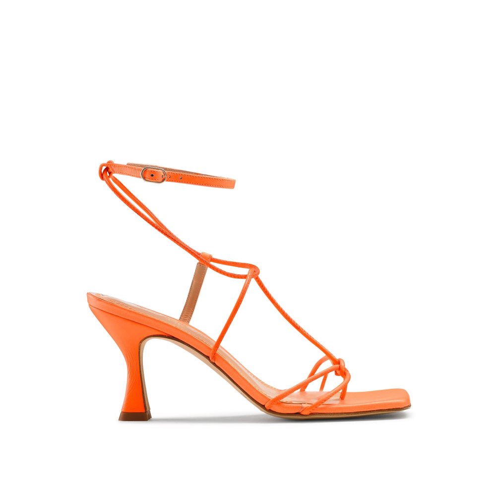 Russell And Bromley Noodles Skinny Reima Sandaler med Hæl Dame Oransje | 197BYESH