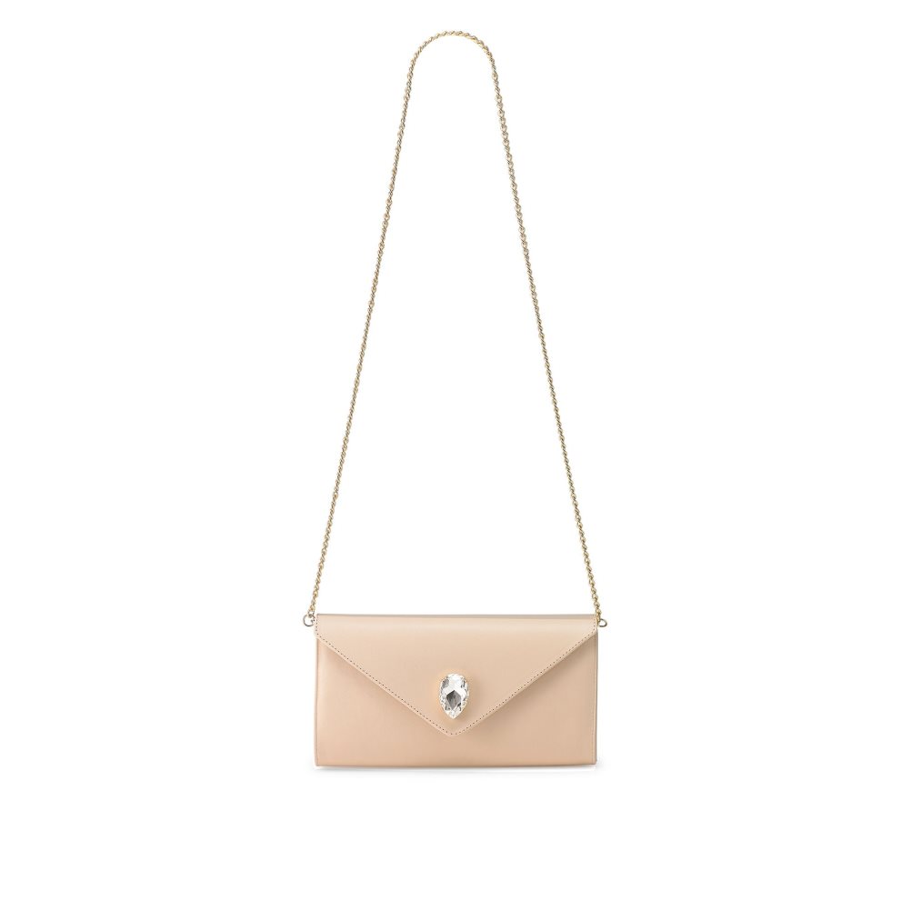 Russell And Bromley Olympia Gem Clutch Veske Dame Beige | 504FHQEZ