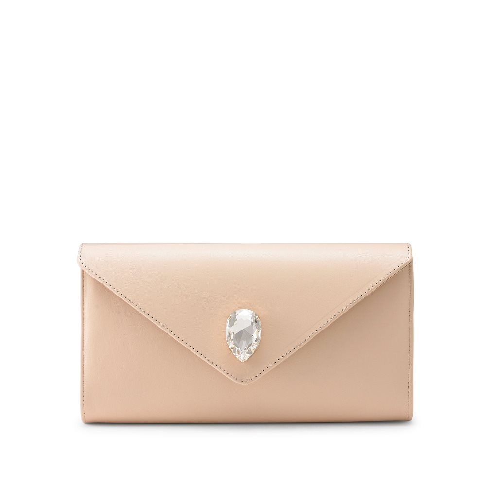 Russell And Bromley Olympia Gem Clutch Veske Dame Beige | 504FHQEZ