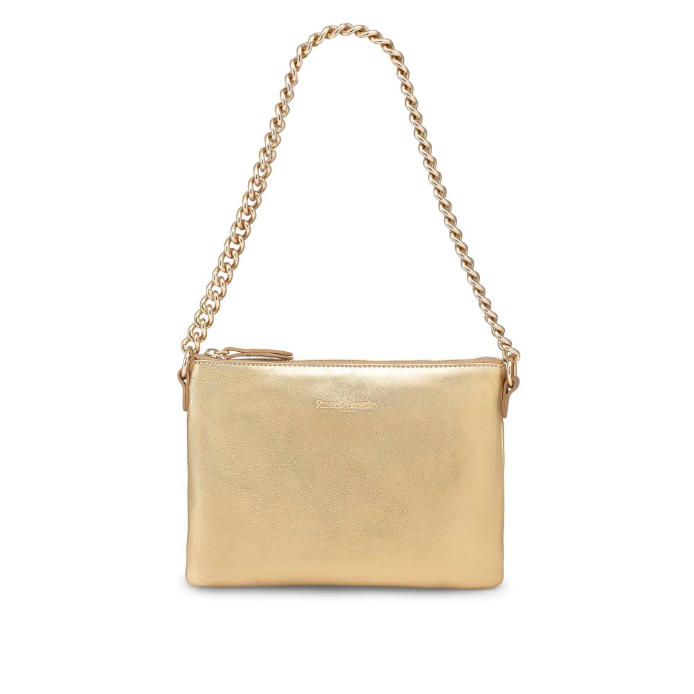 Russell And Bromley On Point Chain Zip Pouch Skulderveske Dame Gull | 308VQCOP