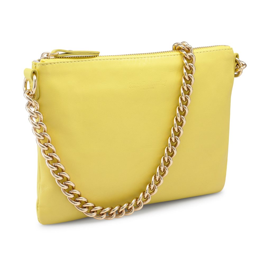 Russell And Bromley On Point Chain Zip Pouch Skulderveske Dame Gul | 706XLGKT