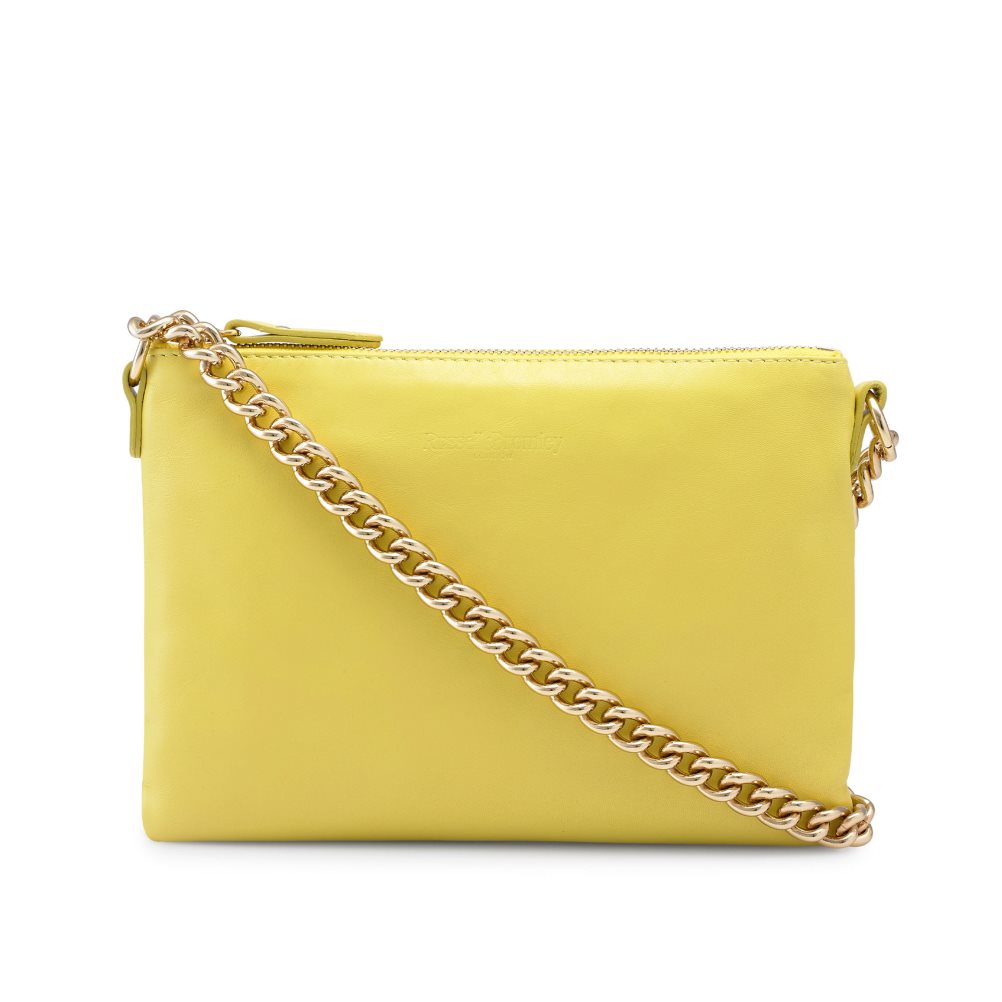 Russell And Bromley On Point Chain Zip Pouch Skulderveske Dame Gul | 706XLGKT