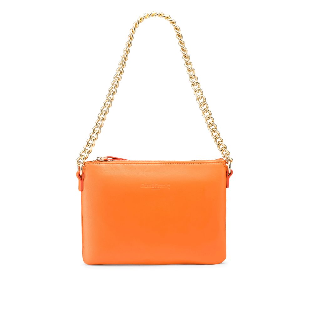 Russell And Bromley On Point Chain Zip Pouch Skulderveske Dame Oransje | 963REMPW