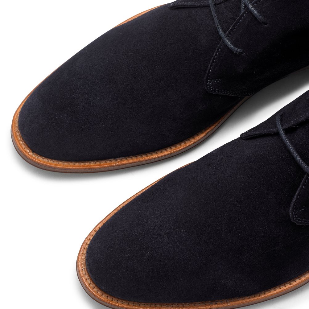 Russell And Bromley Pall Mall Unlined Chukka Støvler Herre Marineblå | 701TDYEN