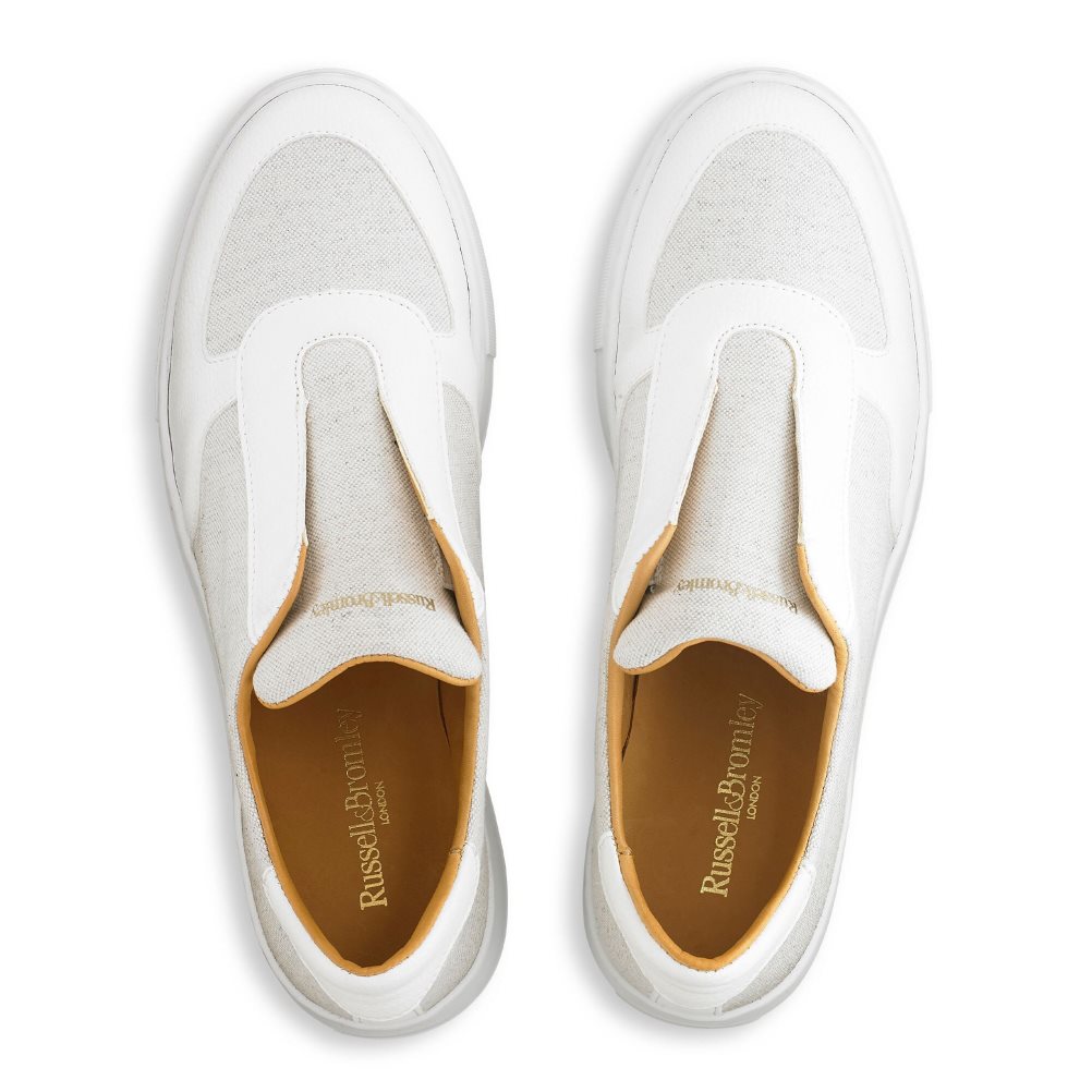 Russell And Bromley Park Ave Eco Flatform Platform Sko Dame Hvite | 538DYNAL