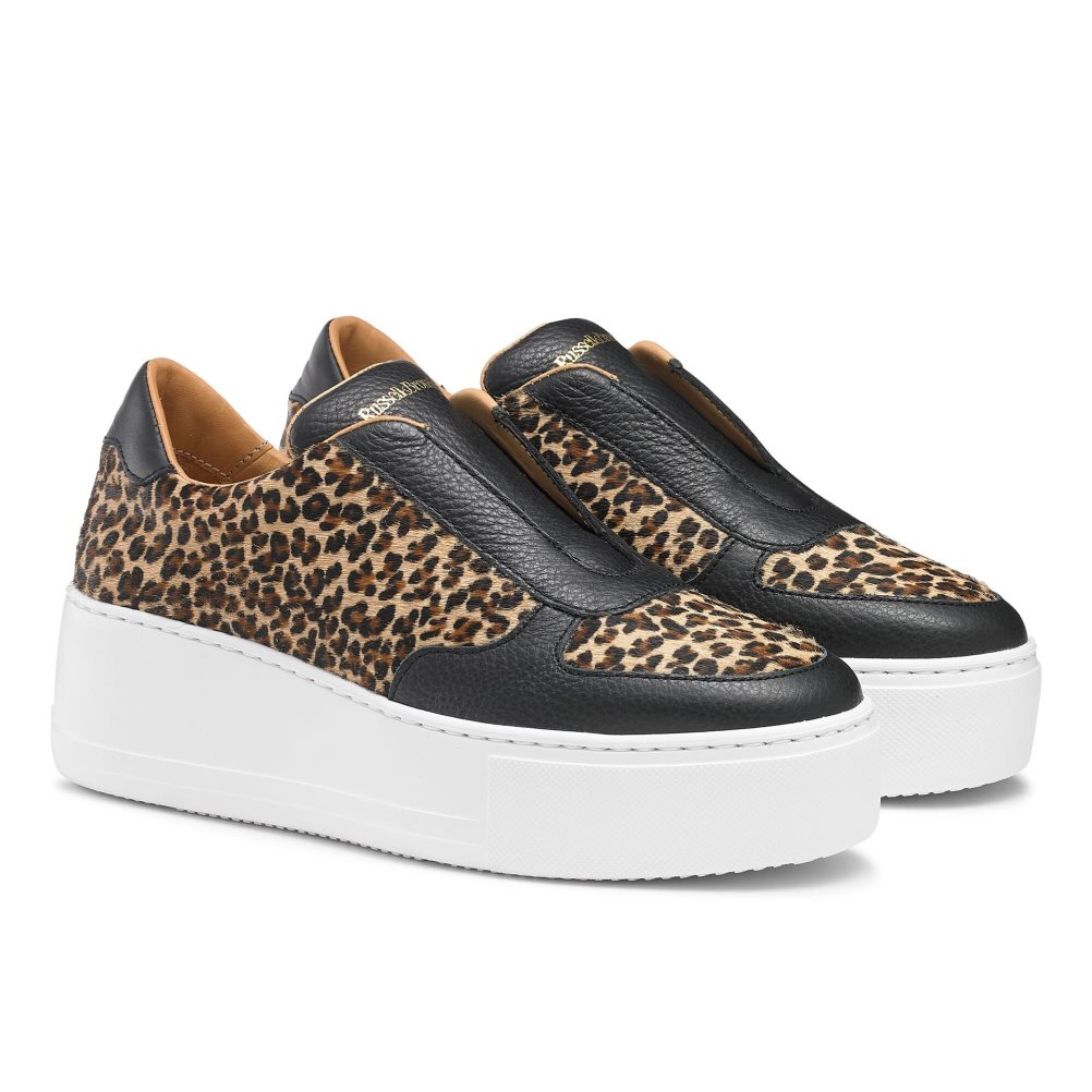 Russell And Bromley Park Ave Laceless Platform Sko Dame Leopard | 457MIJYL