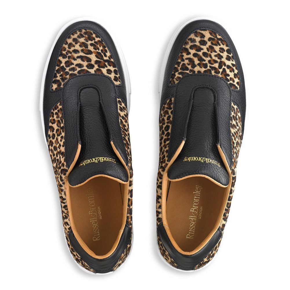 Russell And Bromley Park Ave Laceless Platform Sko Dame Leopard | 457MIJYL