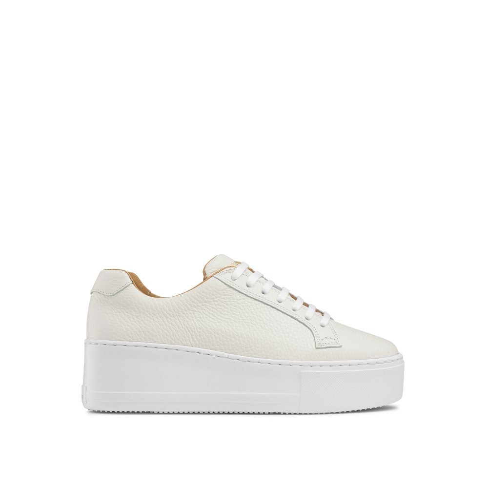 Russell And Bromley Park Life Blonder-up Flatform Platform Sko Dame Hvite | 150QABYN