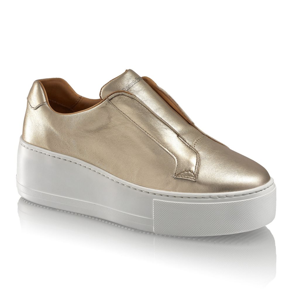 Russell And Bromley Park Up Flatform Laceless Platform Sko Dame Gull | 264MZUQT