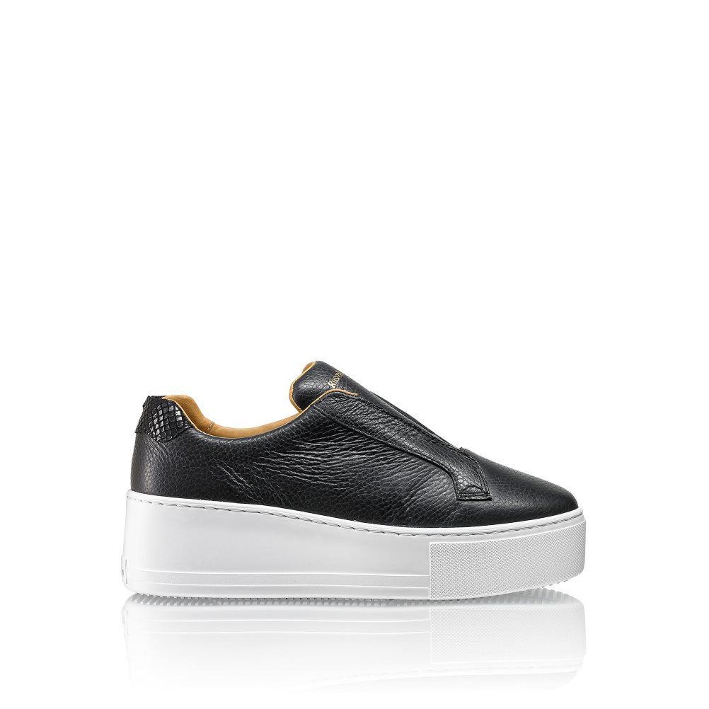 Russell And Bromley Park Up Flatform Laceless Platform Sko Dame Svarte | 839BXEIU