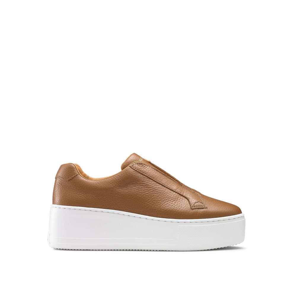 Russell And Bromley Park Up Flatform Laceless Platform Sko Dame Brune | 932HWFAI