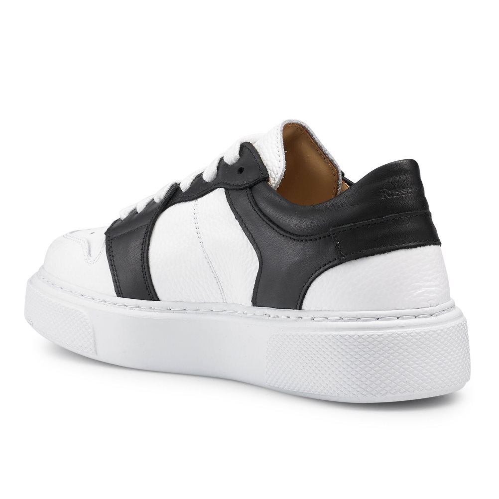 Russell And Bromley Prince Low Low Top Platform Sko Dame Hvite Svarte | 964MDIUF