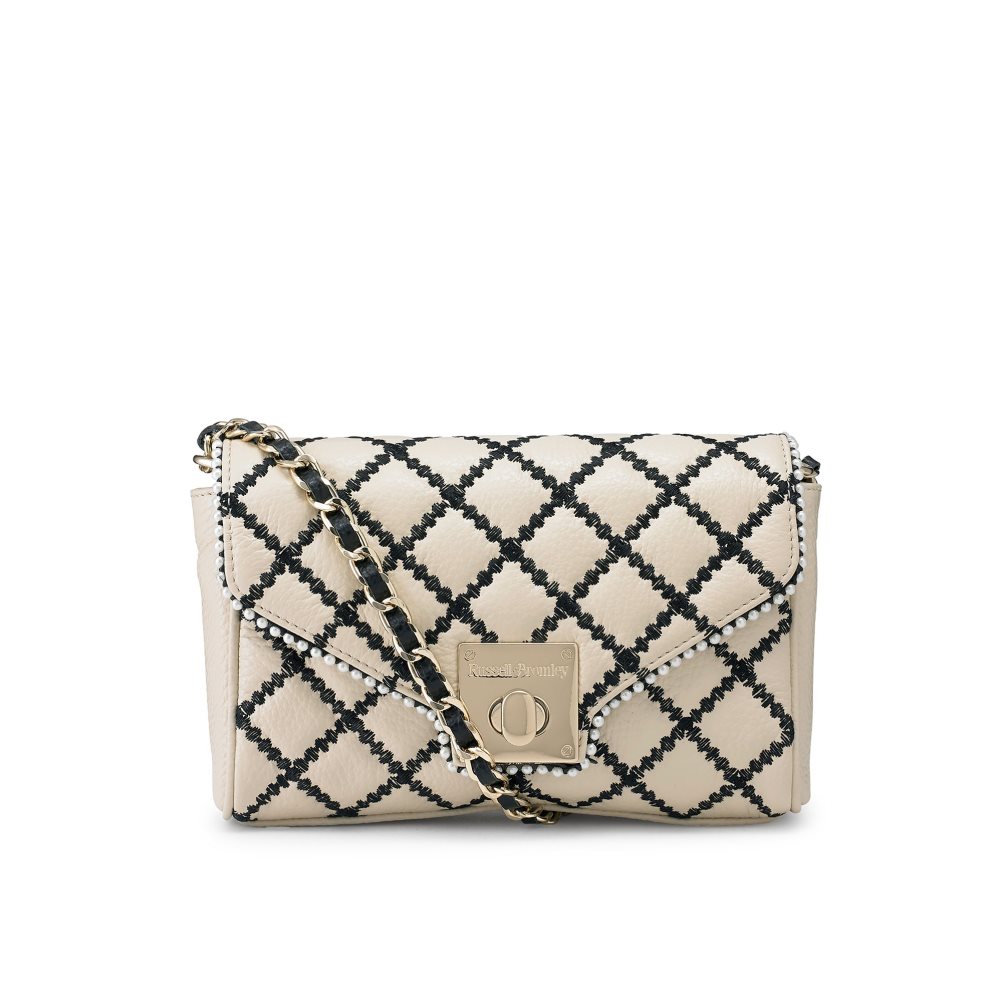 Russell And Bromley Promenade Mini Chain Crossbody Veske Dame Beige | 936FOAWP