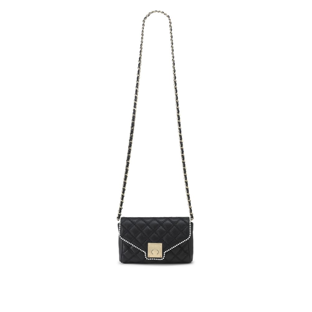 Russell And Bromley Promenade Pearl Trim Crossbody Veske Dame Svarte | 986EKWYS