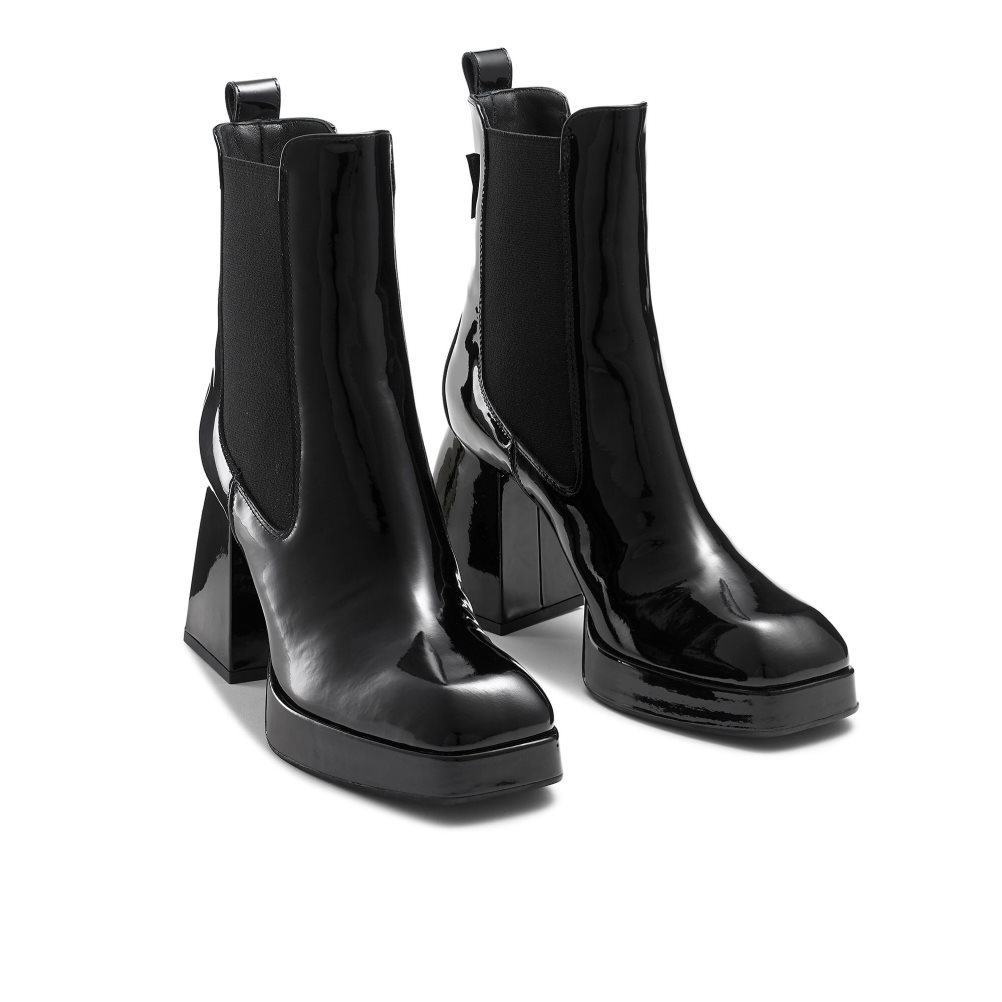 Russell And Bromley Quant Platform Chelsea Støvler Dame Svarte | 798JQPVM