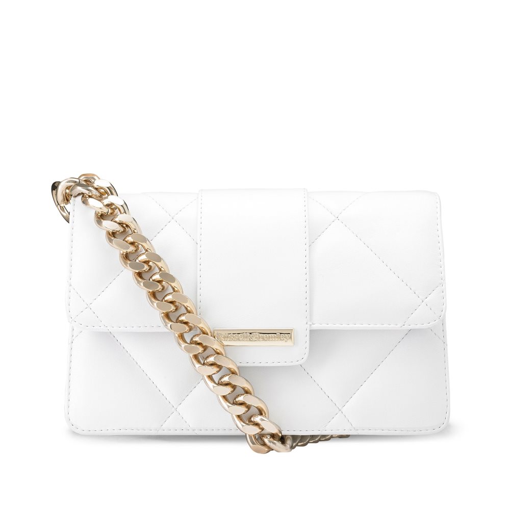 Russell And Bromley Quilt Box Chain Skulderveske Dame Hvite | 895WYNSQ