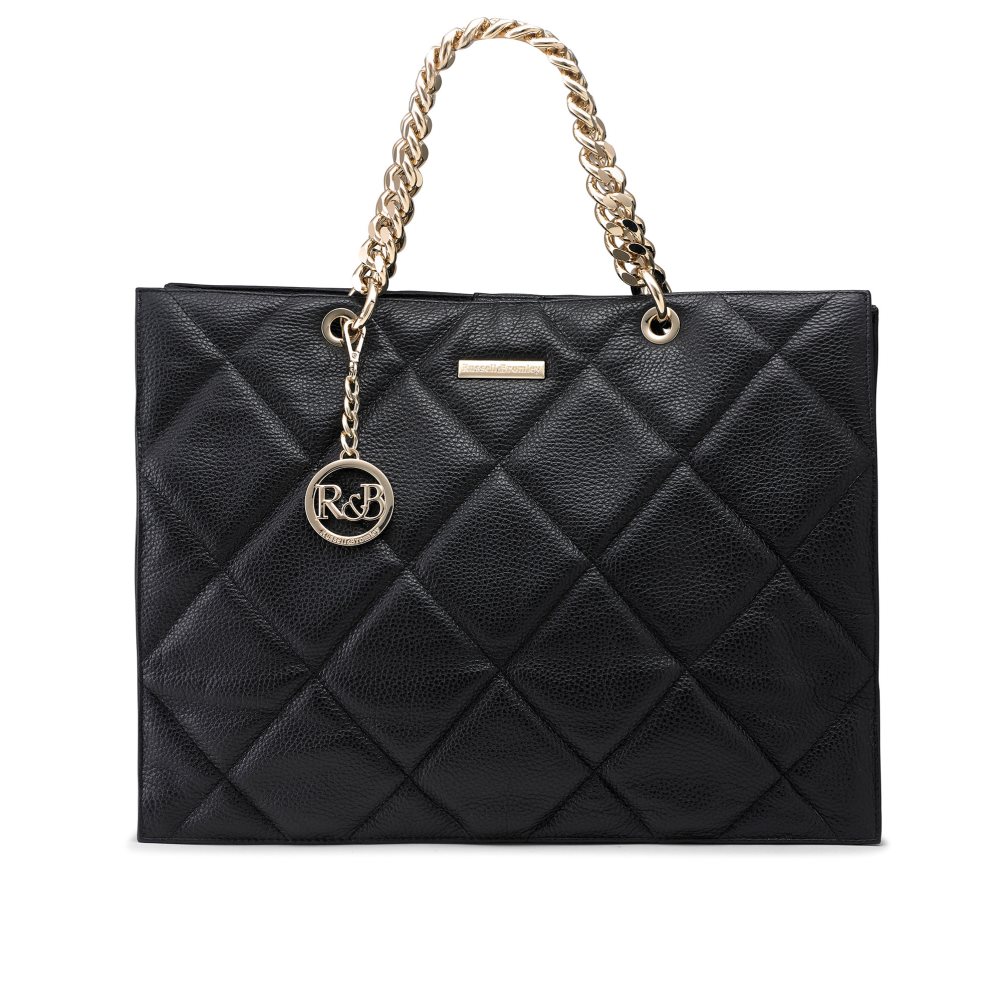 Russell And Bromley Quilt Tote Oversized Tote Veske Dame Svarte | 043DVZQH