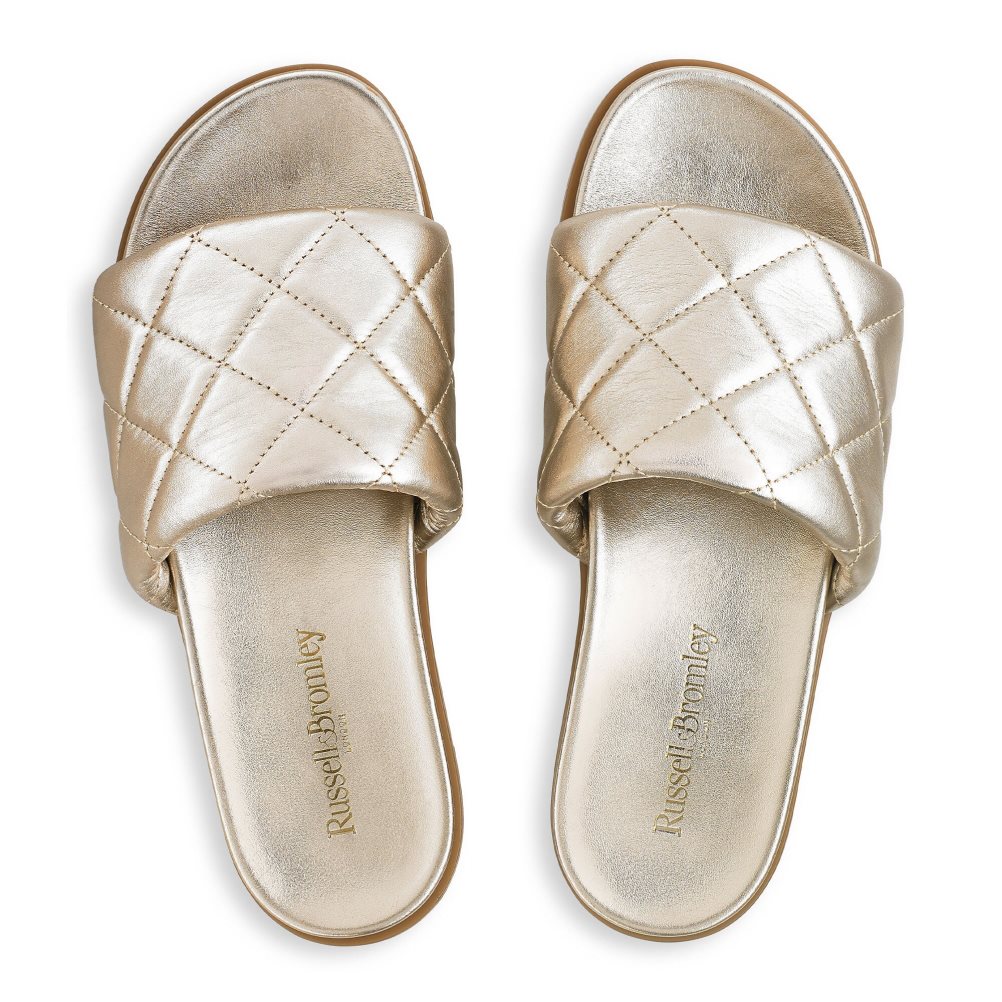 Russell And Bromley Quilted Badesandaler Dame Gull | 458HXQIA