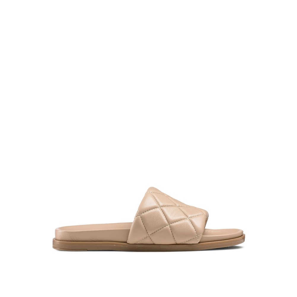 Russell And Bromley Quilted Badesandaler Dame Beige | 462QOKTH