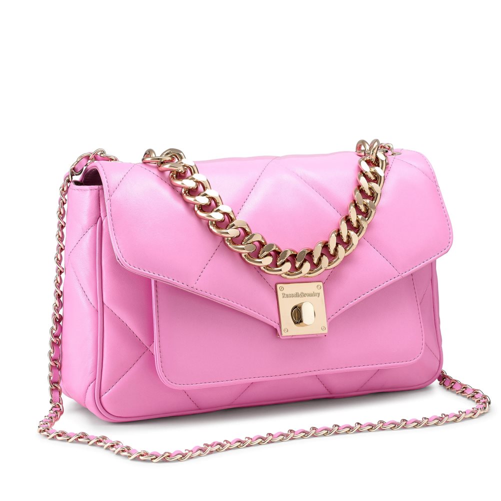 Russell And Bromley Quiltpuff Soft Quilted Crossbody Veske Dame Rosa | 751EZYDU