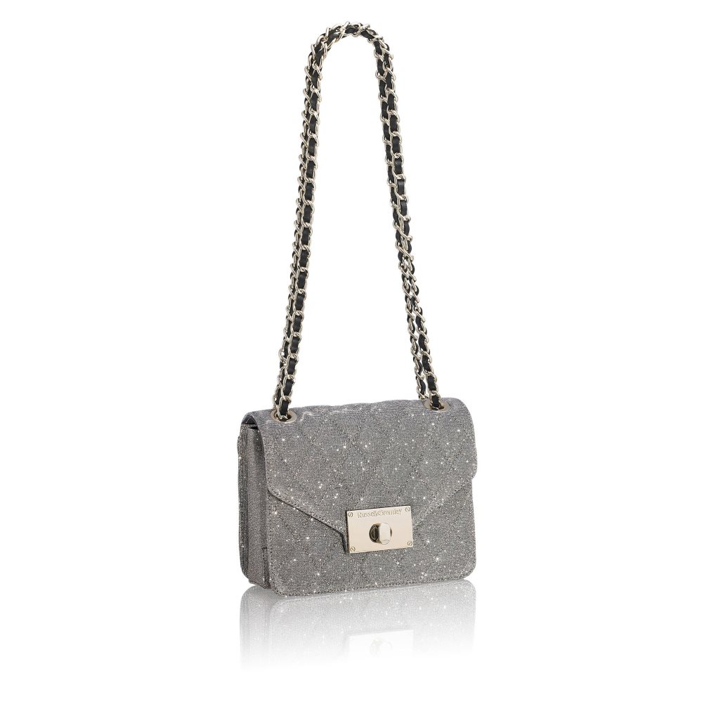 Russell And Bromley Quiltpurse Boxy Chain Skulderveske Dame Grå | 721EKAQC