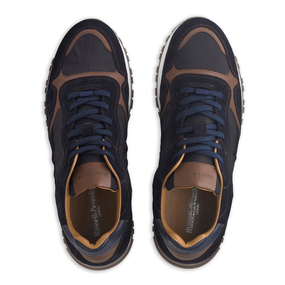 Russell And Bromley Rannoch Oxford Blonder Runner Joggesko Herre Svarte Marineblå | 071LJFTG