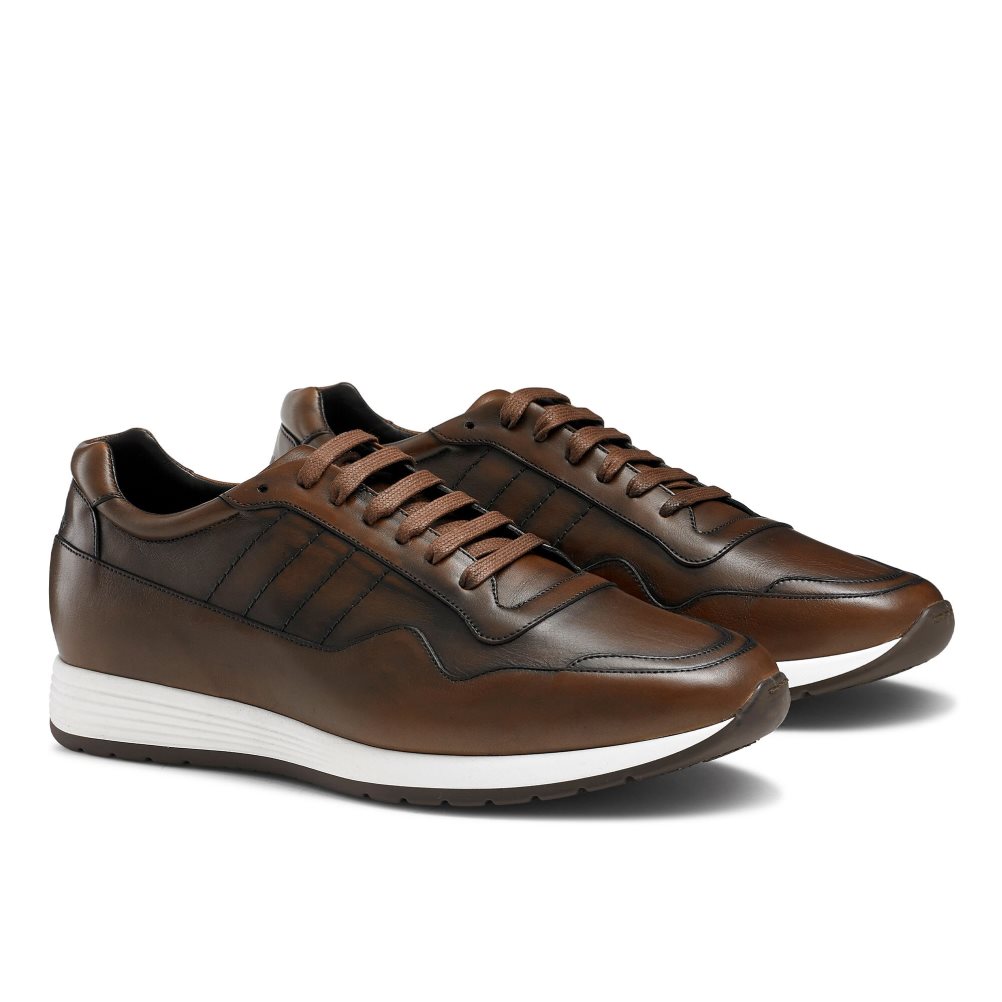 Russell And Bromley Run Time+ Luxury Blonder Up Joggesko Herre Mørke Brune | 753DIYQR