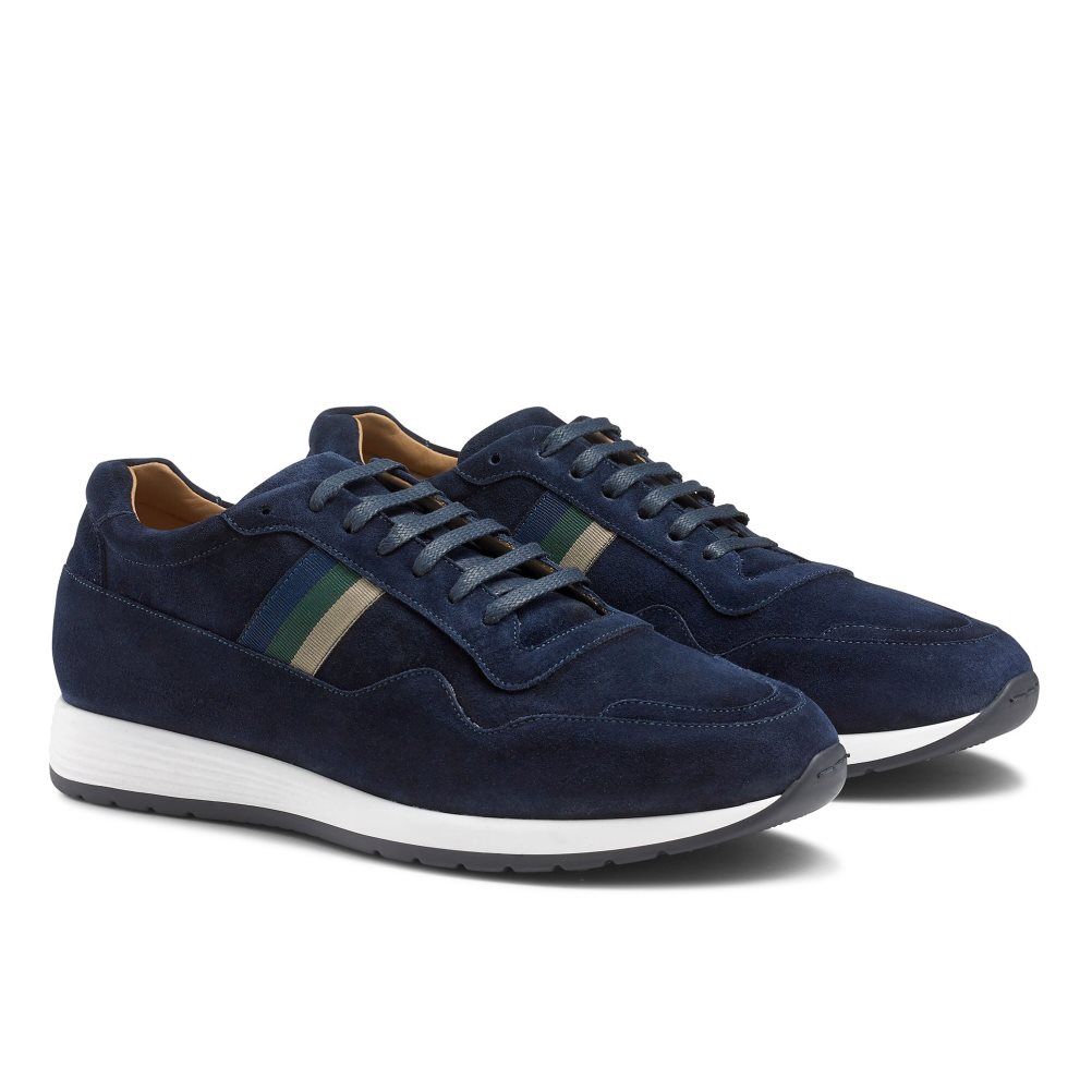 Russell And Bromley Run Time Luxury Joggesko Herre Marineblå | 241UWYQS