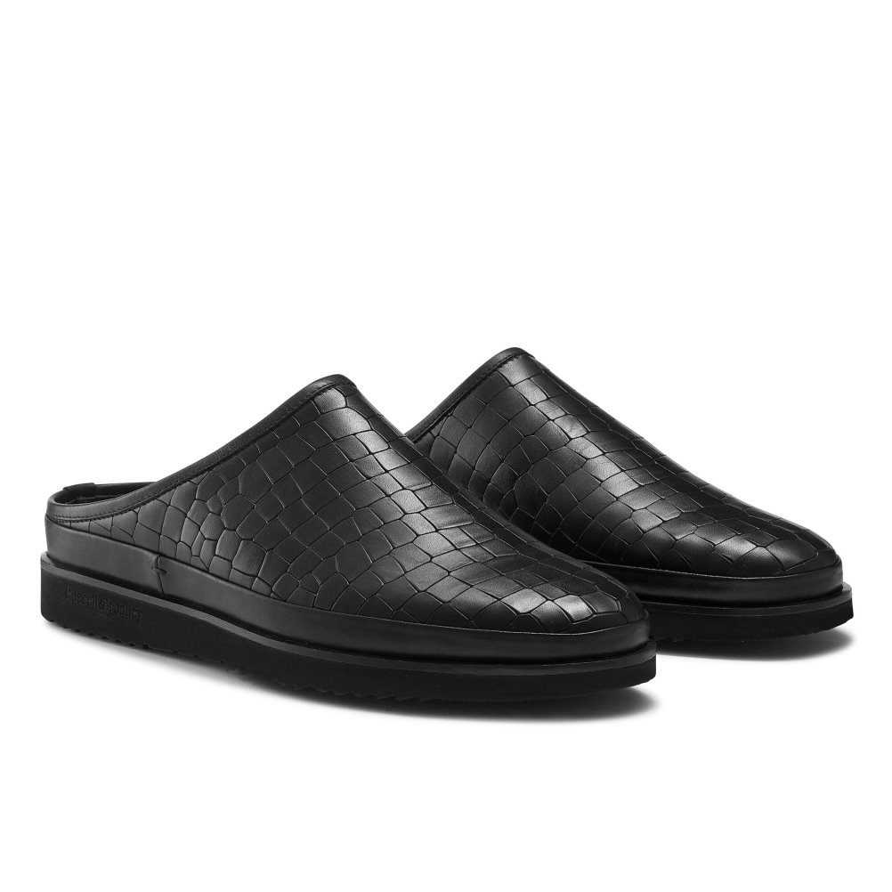 Russell And Bromley San Cataldo Mules Sko Herre Svarte | 210BYIZC