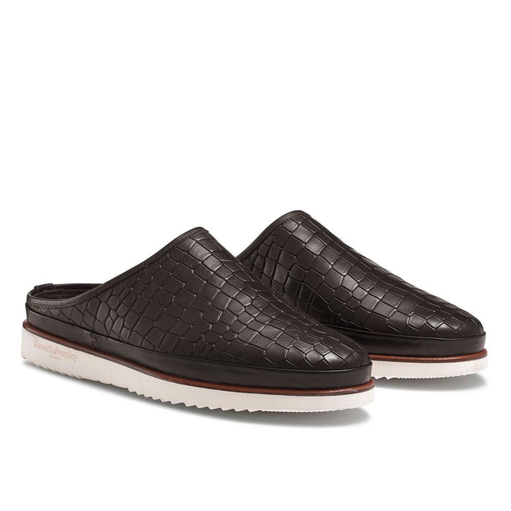 Russell And Bromley San Cataldo Mules Sko Herre Mørke Brune | 367FSEJM