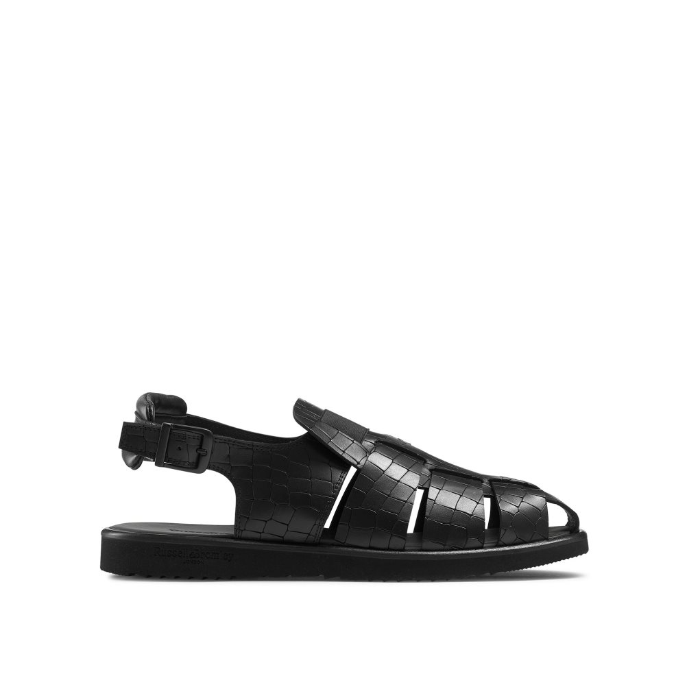 Russell And Bromley San Cono Spenne Closed Tå Sandaler Herre Svarte | 684JYDUX