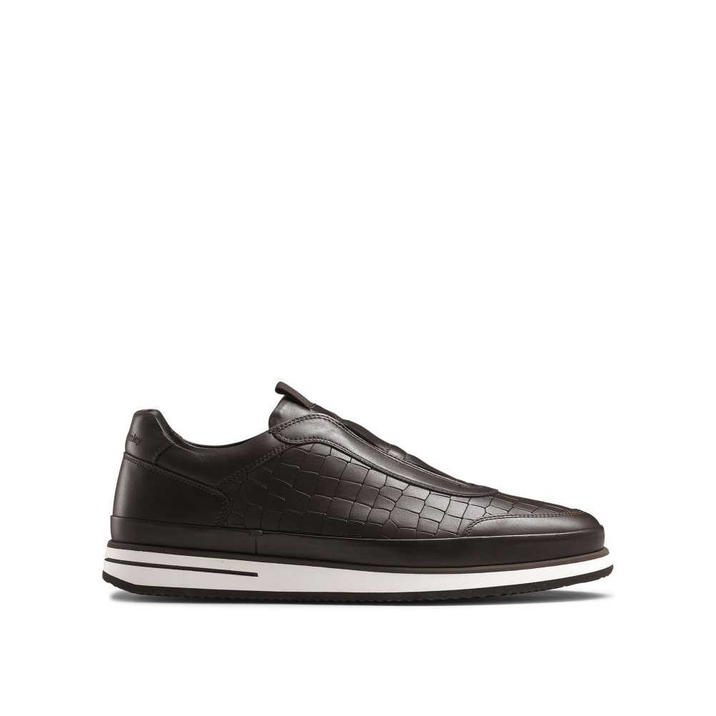 Russell And Bromley San Giusto Oxford Laceless Joggesko Herre Sjokolade | 048QXIFJ