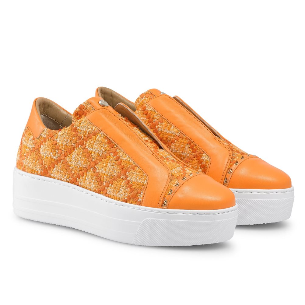 Russell And Bromley Seawalk Laceless Joggesko Dame Oransje | 680XLWPK