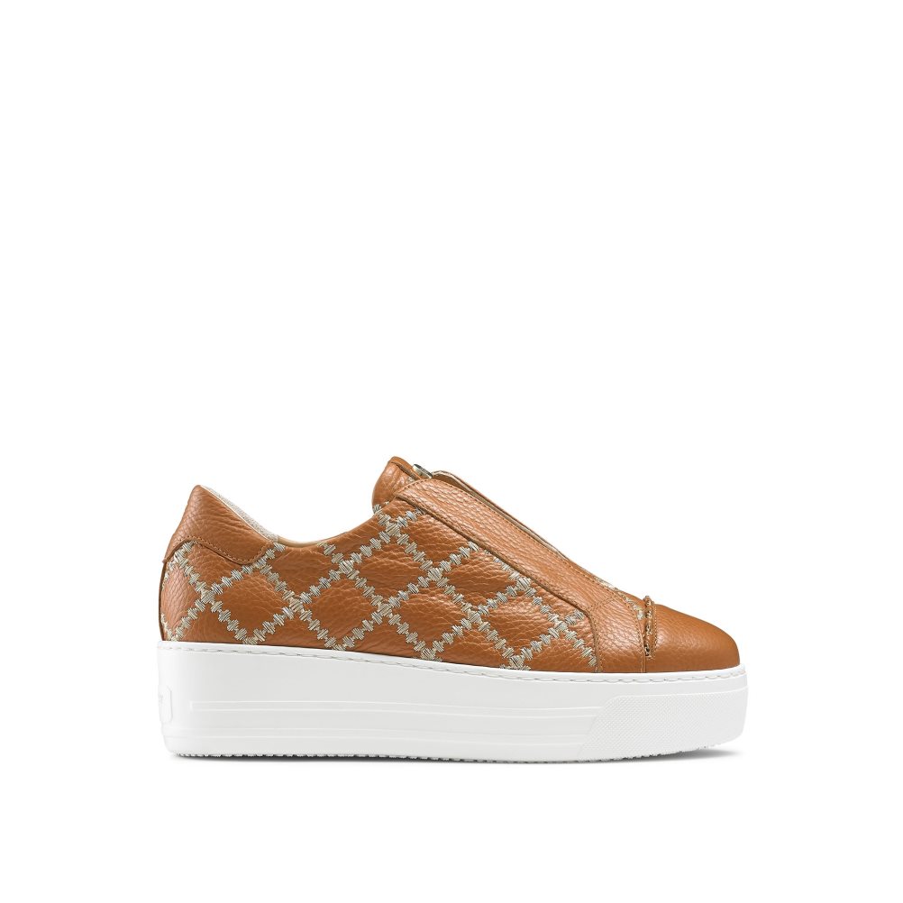 Russell And Bromley Seawalk Laceless Platform Sko Dame Brune | 270WRUPO