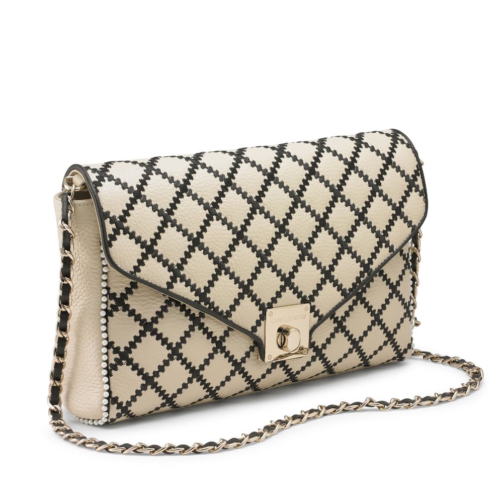 Russell And Bromley Seawalk Large Chain Crossbody Veske Dame Beige | 452PXGFE