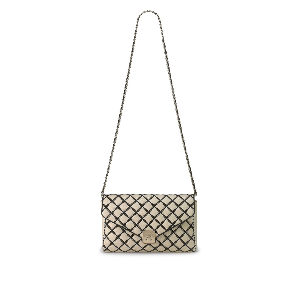 Russell And Bromley Seawalk Large Chain Crossbody Veske Dame Beige | 452PXGFE