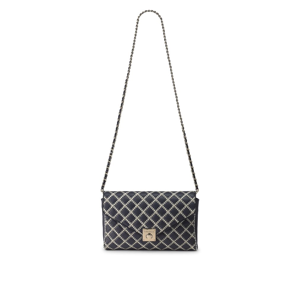 Russell And Bromley Seawalk Large Chain Crossbody Veske Dame Marineblå | 761DVIOY