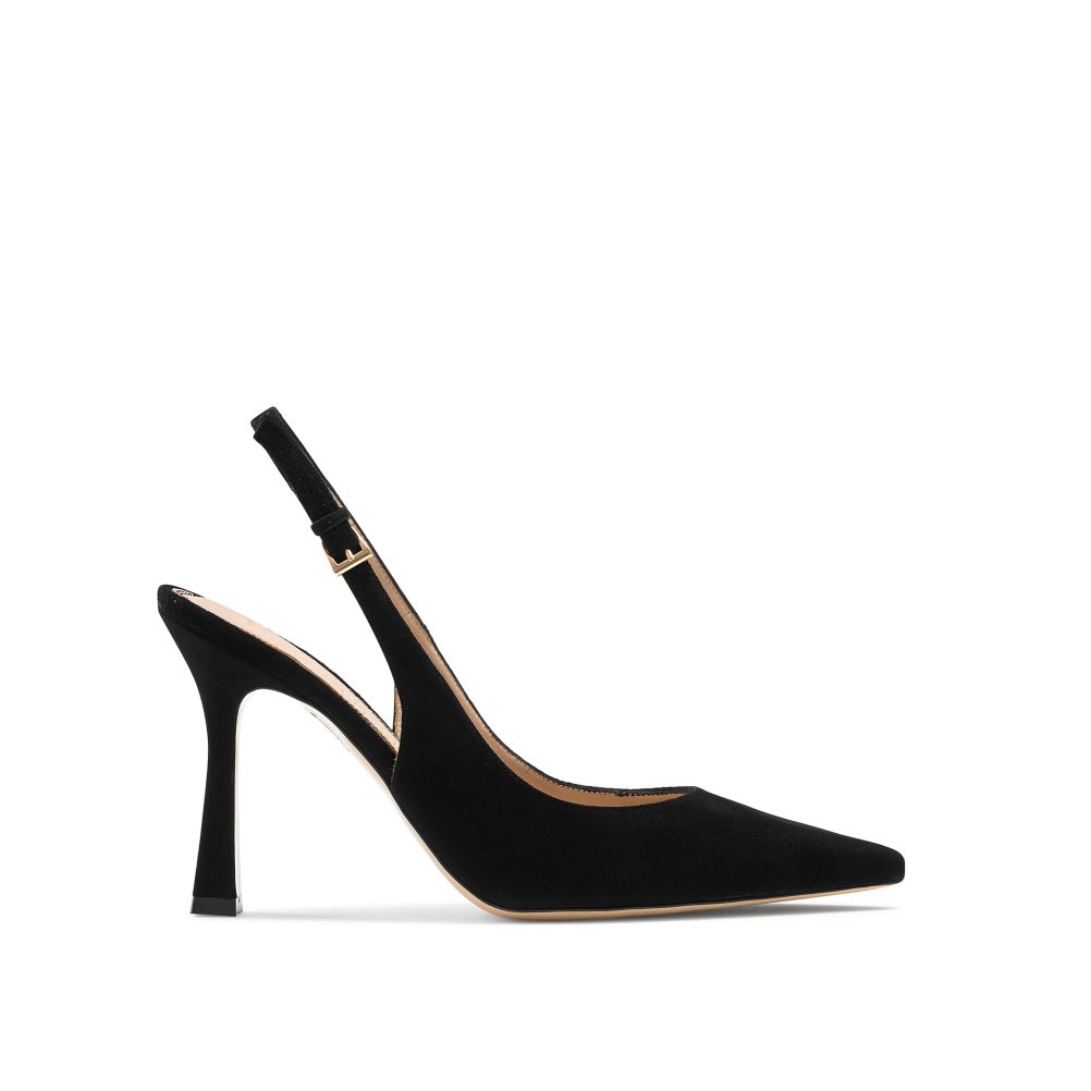 Russell And Bromley Slingback Point Pumps Dame Svarte | 024VDRST