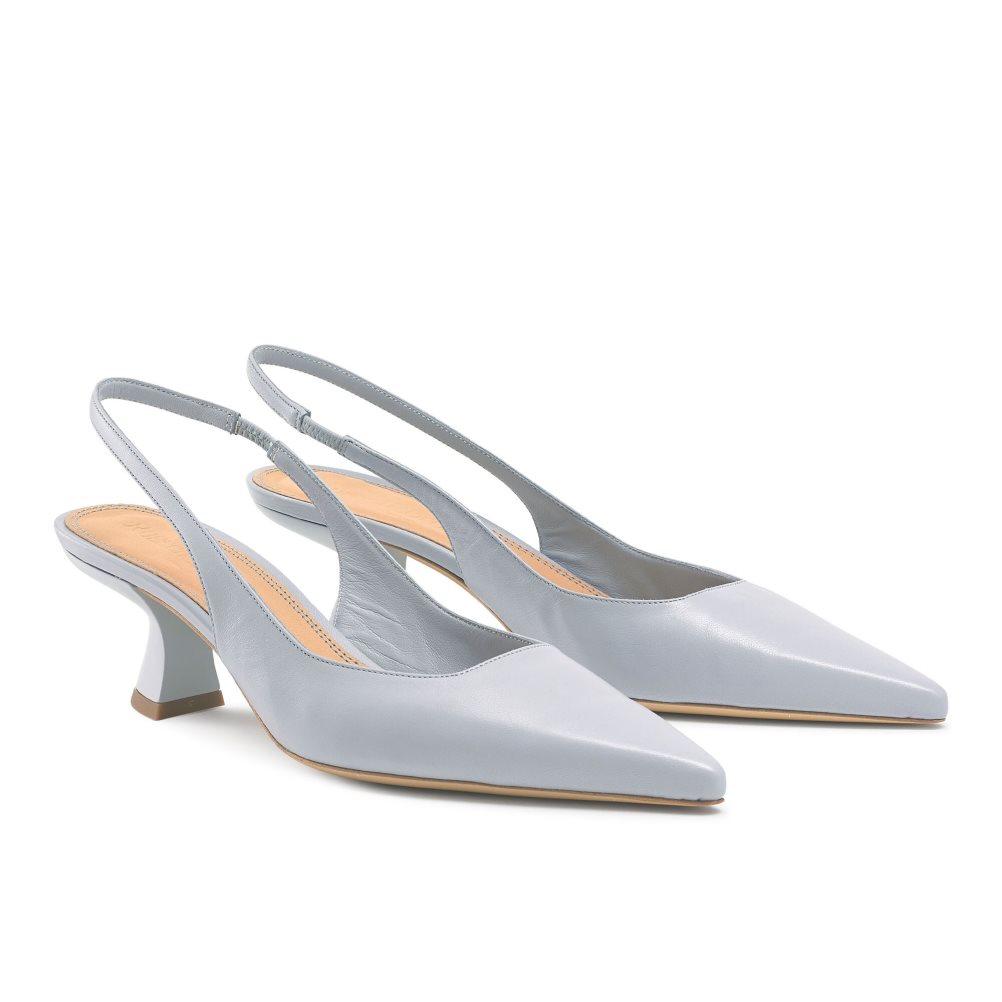 Russell And Bromley Slingback Point Pumps Dame Lyse Blå | 351QWASO