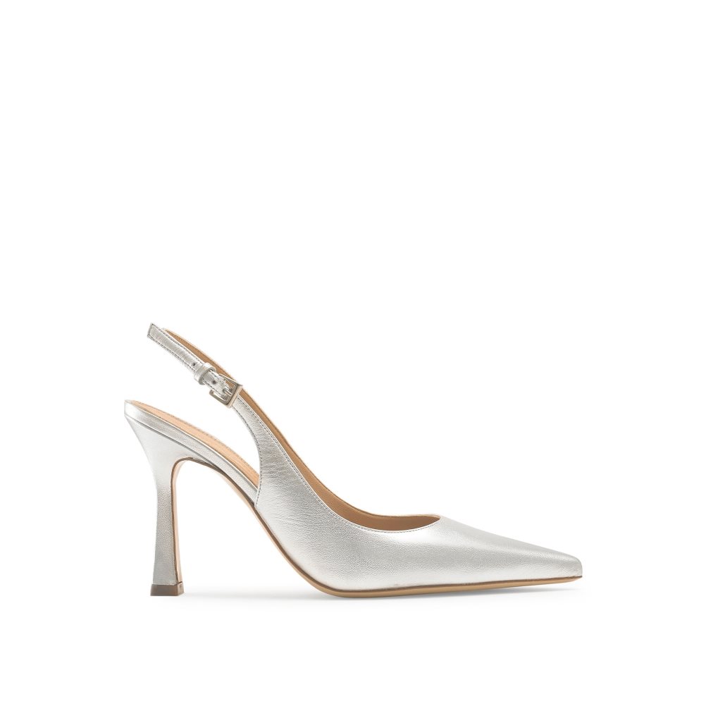 Russell And Bromley Slingback Point Pumps Dame Sølv | 356AKICH