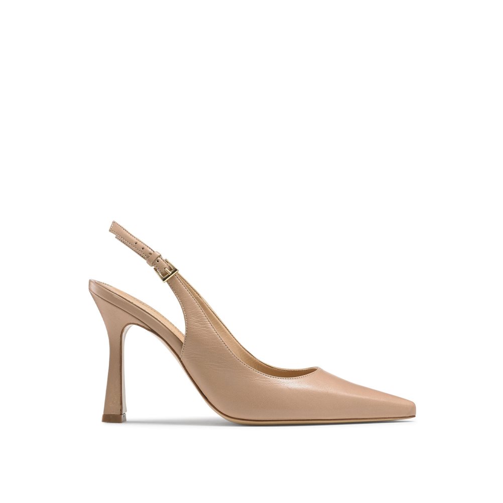 Russell And Bromley Slingback Point Pumps Dame Lyse Brune | 759DMXRG