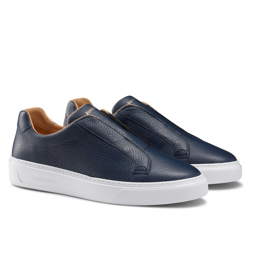 Russell And Bromley Slipway Laceless Joggesko Herre Marineblå | 467EMADS