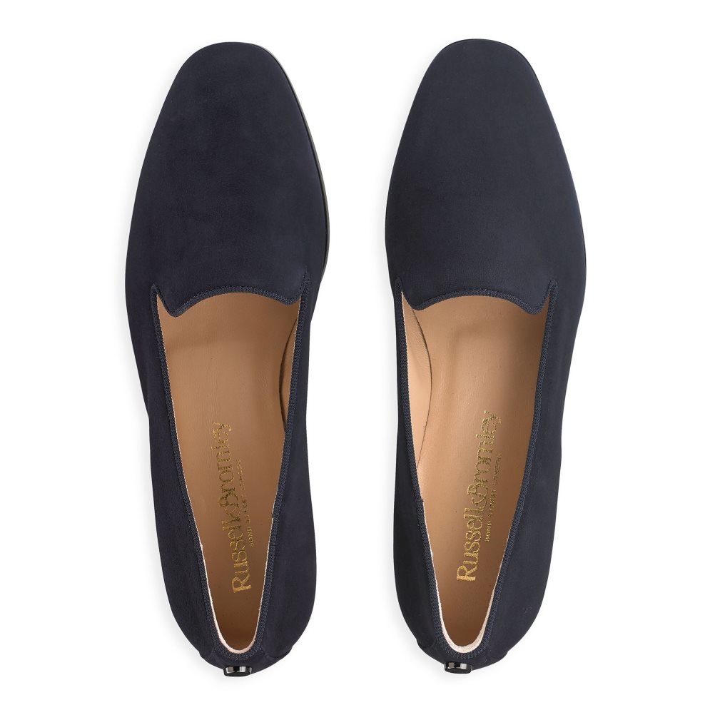 Russell And Bromley Smoking Kjoler Ballerinasko Dame Marineblå | 063DZCUE