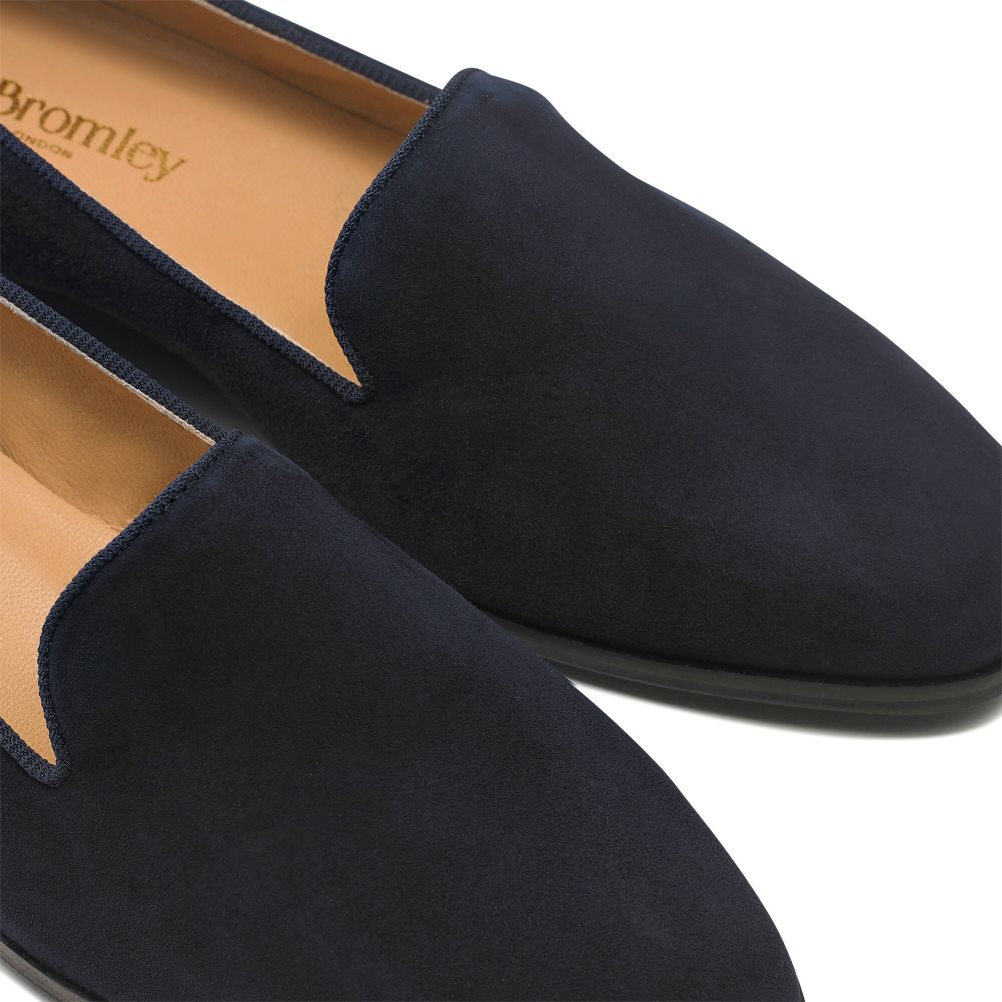 Russell And Bromley Smoking Kjoler Ballerinasko Dame Marineblå | 063DZCUE