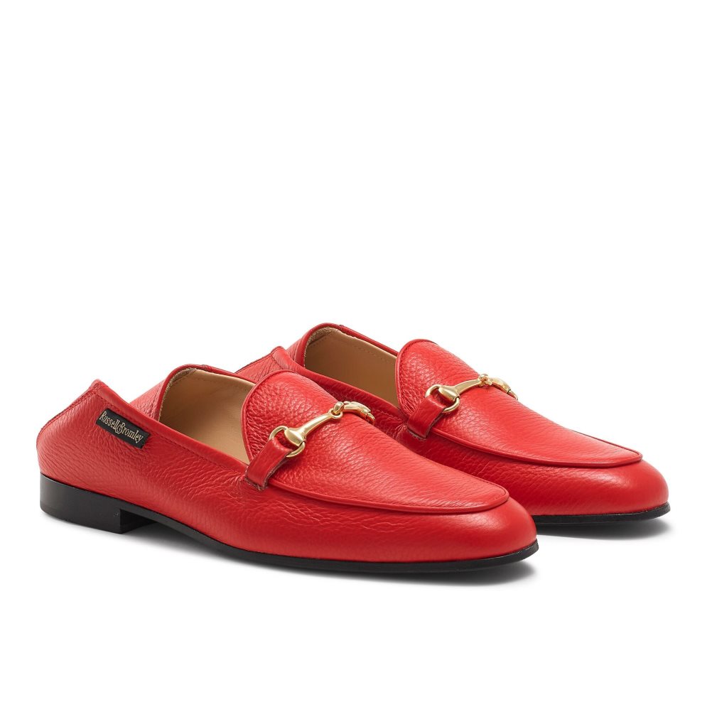 Russell And Bromley Snaffle Loafers Dame Rød | 035HYVLK