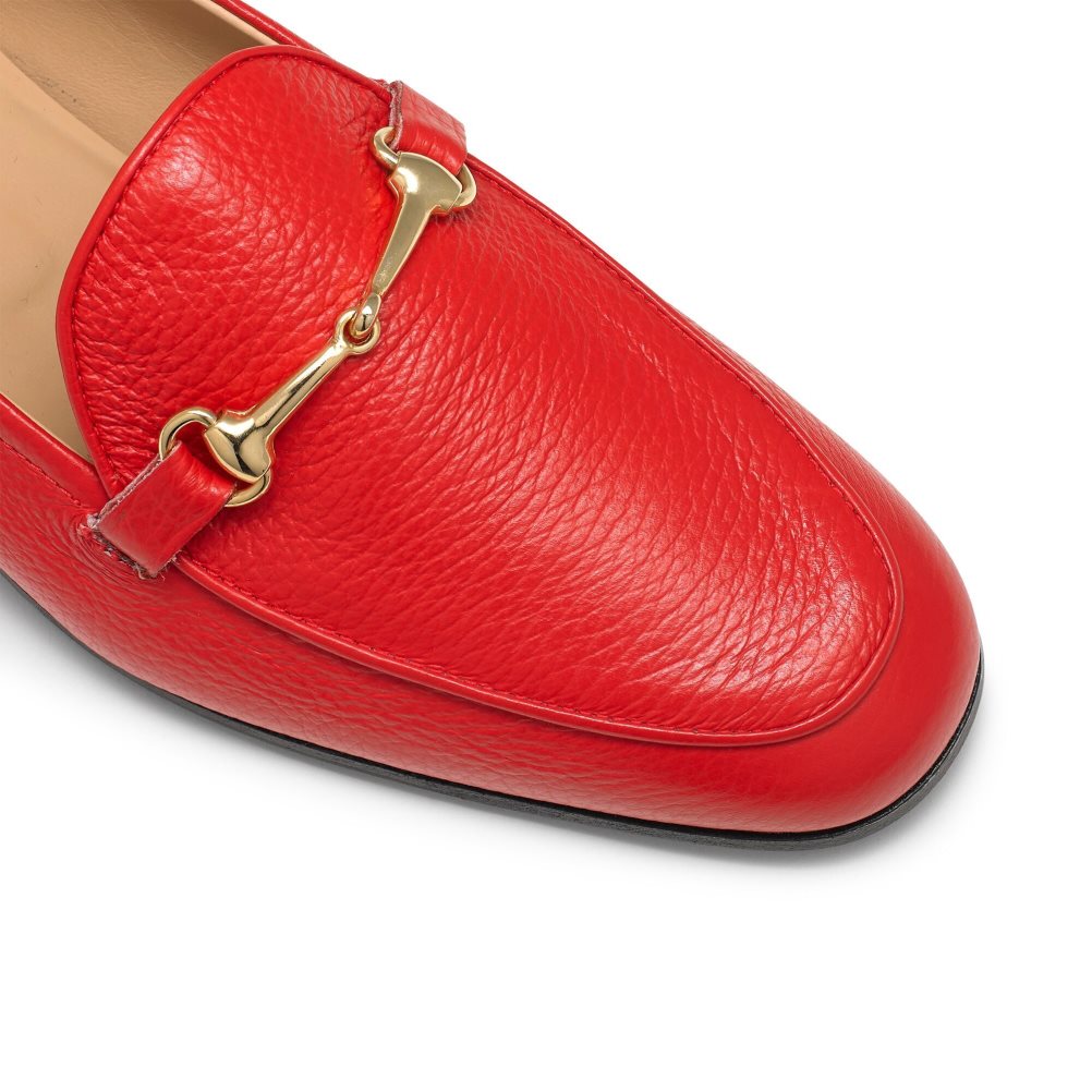 Russell And Bromley Snaffle Loafers Dame Rød | 035HYVLK