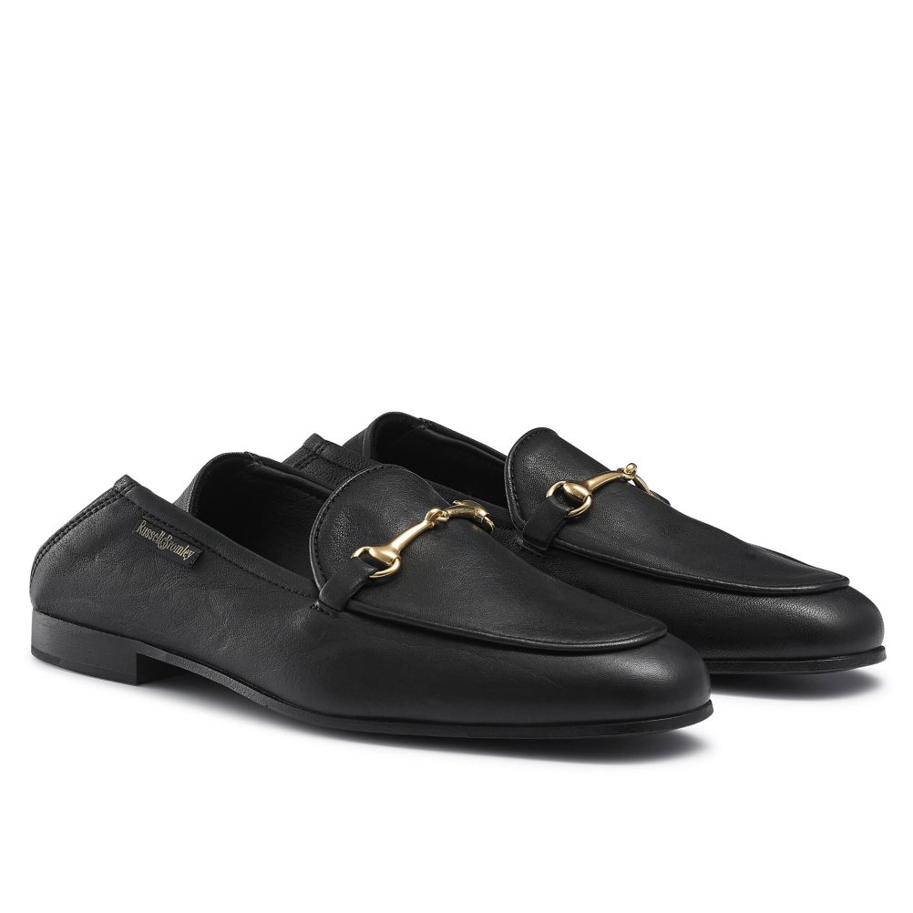 Russell And Bromley Snaffle Loafers Dame Svarte | 391IERNS