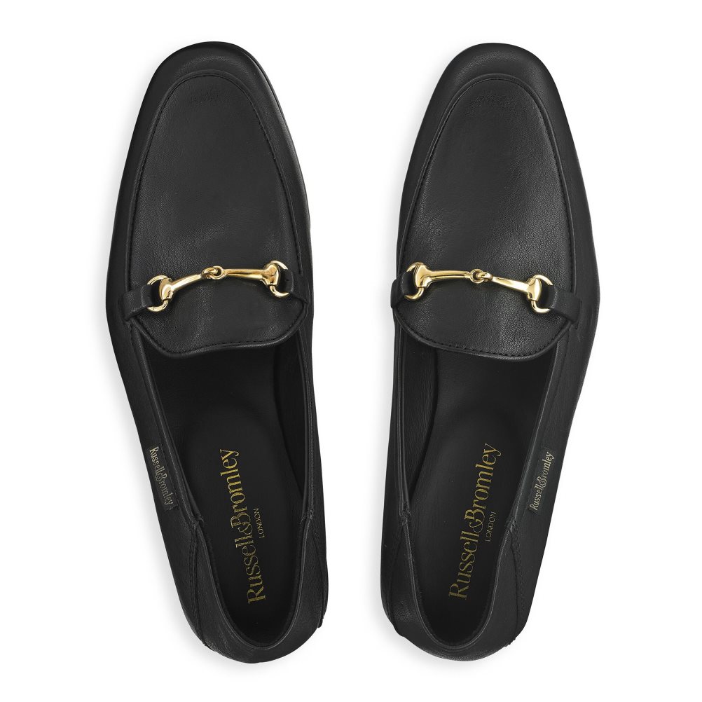 Russell And Bromley Snaffle Loafers Dame Svarte | 391IERNS